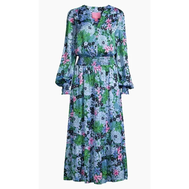 LILLY PULITZER LOUBELLA FLORAL MIDI DRESS******SIZE: 0