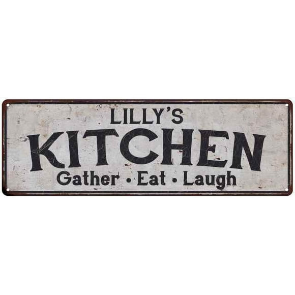 LILLY's Kitchen Rustic Chic Decor Gift 6x18 Sign 106180051205