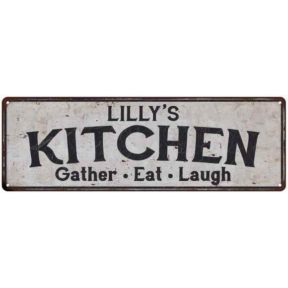 LILLY's Kitchen Rustic Chic Decor Gift 8x24 Sign 108240051205