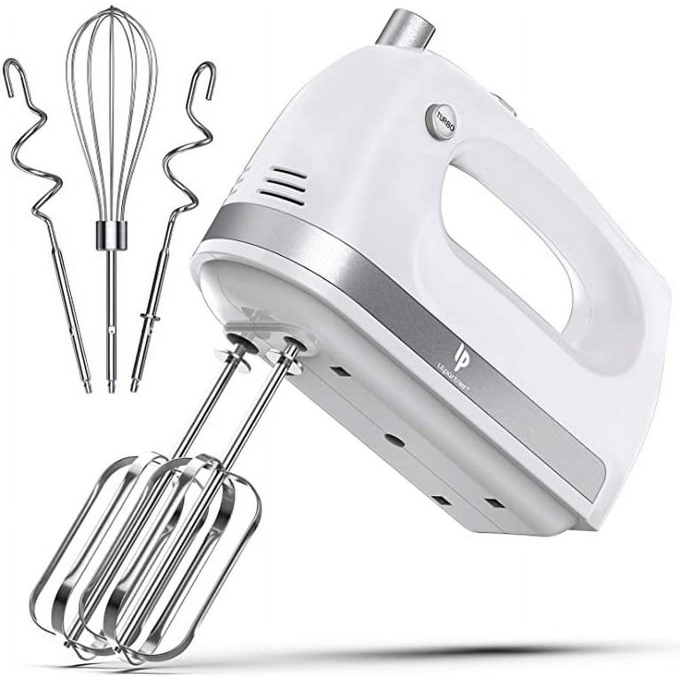Lilpartner Hand Mixer Electric, 400W Ultra Power Kitchen Mixer Handheld Mixer with 2x5 Speed (Turbo Boost & Automatic Speed) + Storage Box