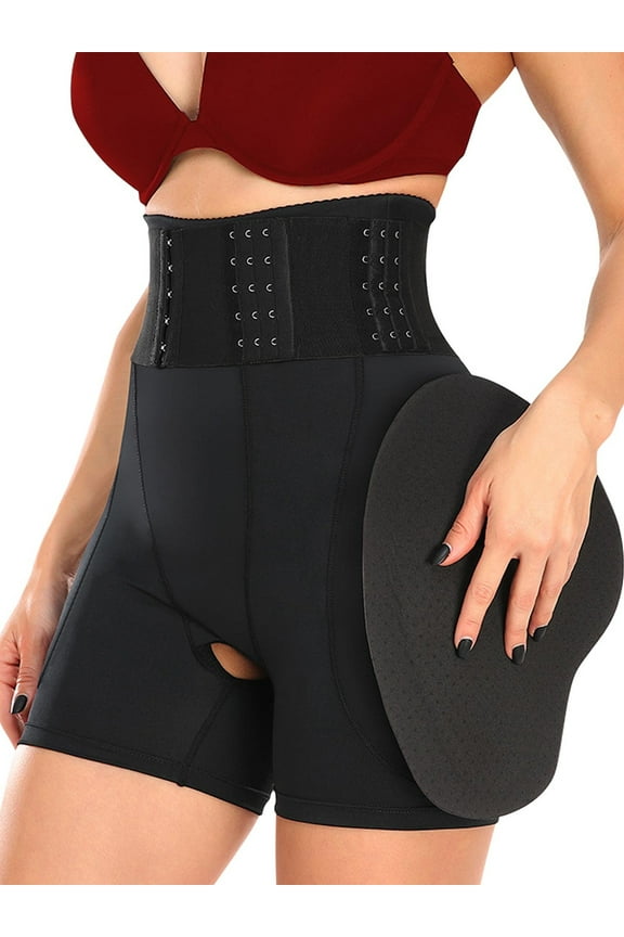 Tummy Control and Hip Enhancer for Women with Pads Fake Butt Lifter Hourglass Underwear Shapewear High Waisted Shaping Shorts