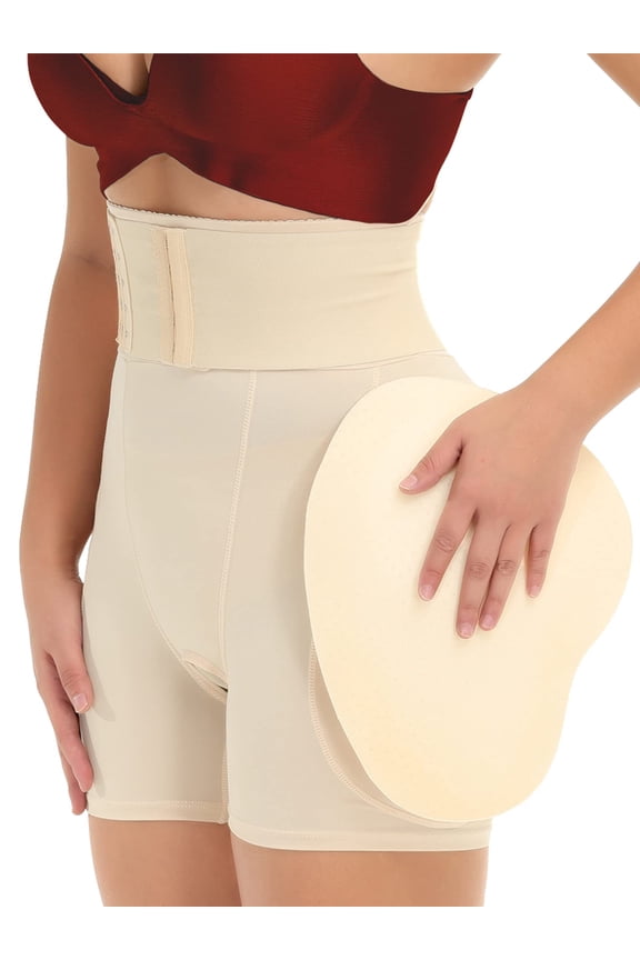 Tummy Control and Hip Enhancer for Women with Pads Fake Butt Lifter Hourglass Underwear Shapewear High Waisted Shaping Shorts