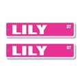 thumbnail image 1 of LILY Classic Street Sign (2 Pack) Childrens Name Room Sign Road Sign | 6" X 24" Aluminum Metal Address Sign, 1 of 5