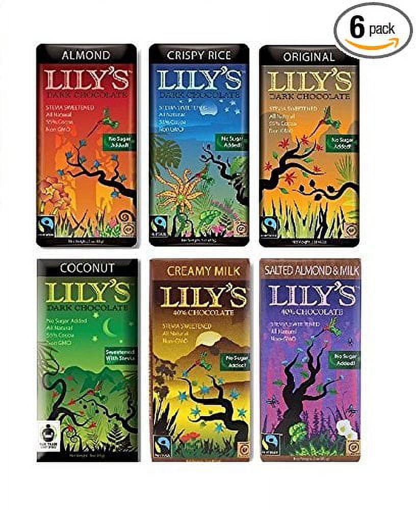 LILY'S Chocolate Super Variety 1 Of Each Flavor Creamy Milk, Almond
