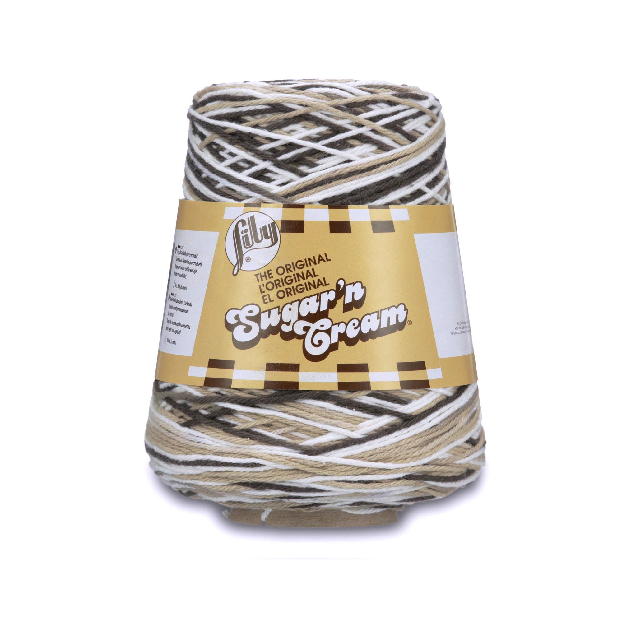 LILY SUGAR'N CREAM CONE YARN (400G/14 OZ), CHOCOLATE OMBRE