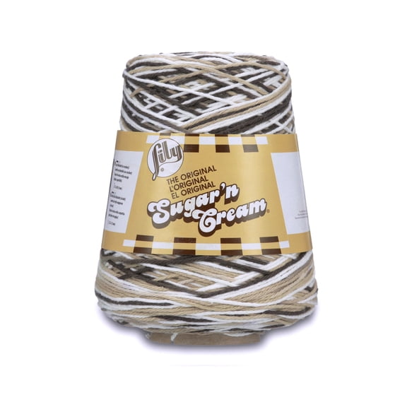 LILY SUGAR'N CREAM CONE YARN (400G/14 OZ), CHOCOLATE OMBRE