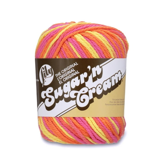 LILY SUGAR’N CREAM OMBRES YARN (57G/2OZ), PLAYTIME OMBRE
