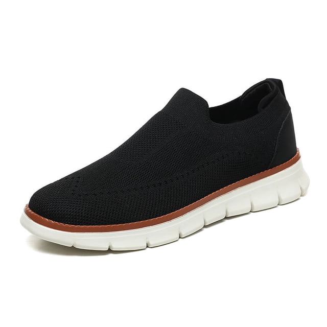 LILYCHAN Mens Casual Canvas Loafers Shoes Oxfords Shoes Knit Dress Shoes Comfortable Slip-on Shoes