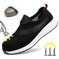 thumbnail image 1 of Clearance LILYCHAN Mens Steel Toe Shoes Comfortable Safety Work Shoes, 1 of 6