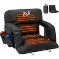 thumbnail image 1 of LILYPELLE Double Heated Stadium Seat Bleacher Seat with Back & Arm Support, Portable 6 Reclinng Positions Stadium Seating for Bleachers, Bleacher Seats for Sports Events, Outing, Travelling, Hiking, 1 of 9