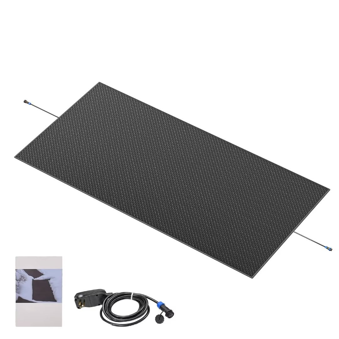 LILYPELLE 30" x 48" Snow Melting Mat, 110V DeIcing Mat Heated Walkway