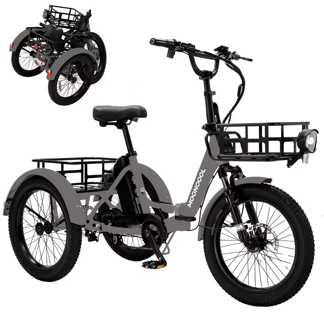 LILYPELLE Electric Folding Tricycle for Adults & Seniors,with 500W