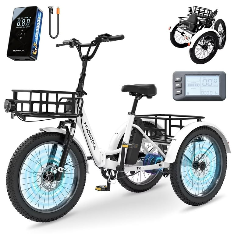 Lilypelle TK1 Electric Folding Tricycle for Adults & Seniors,three