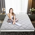 thumbnail image 1 of LILYPELLE Futon Mattress,Upgraded Japanese Floor Mattress,Living Room Futon Quilted Bed Mattress Topper,Folding Sleeping Pad, Gray, Twin, 1 of 9