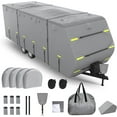 thumbnail image 1 of LILYPELLE Upgraded Travel Trailer RV Cover - Fits 18'-34' RVs - 300D Top Oxford Cloth - Rip-Resistant, Anti-UV, Durable, and All-Season Camper Cover with Jack Cover 4 Tire Covers and Gutter Covers, 1 of 7