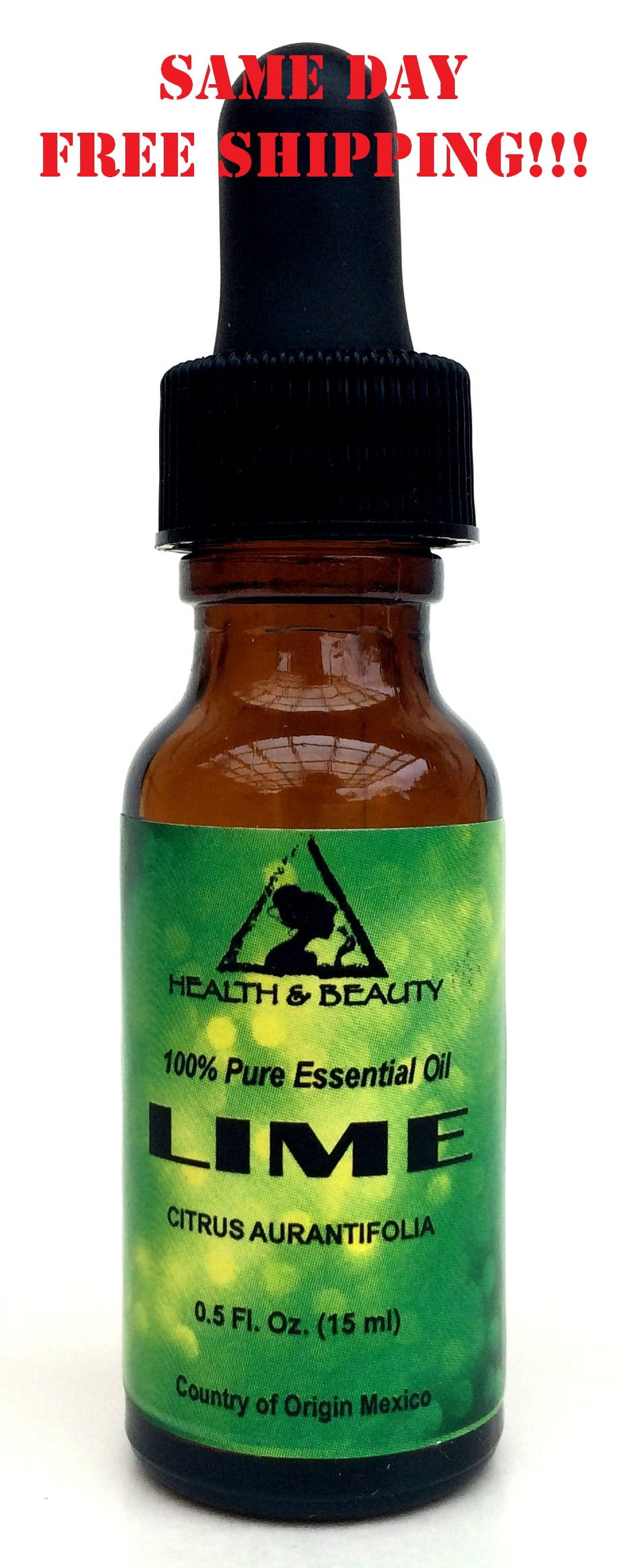 LIME ESSENTIAL OIL AROMATHERAPY 100% PURE NATURAL GLASS DROPPER 0.5 OZ, 15  ml - Walmart.com