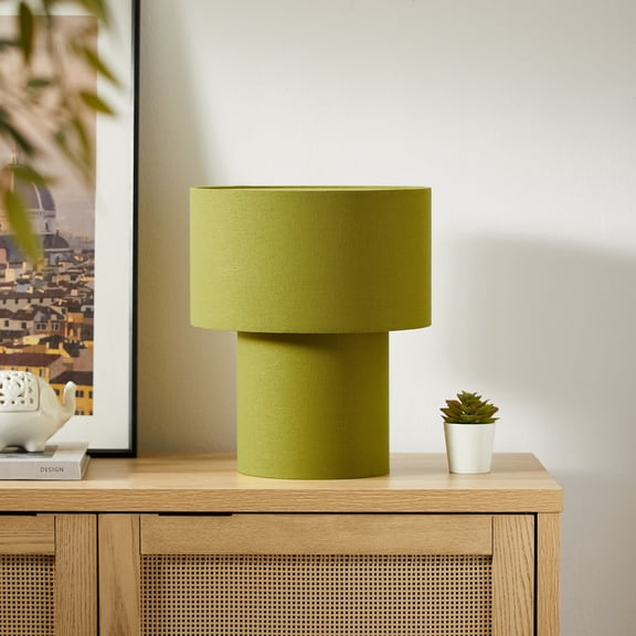 Mainstays 13" Lime Green Linen Fabric Lamp with Inline Switch