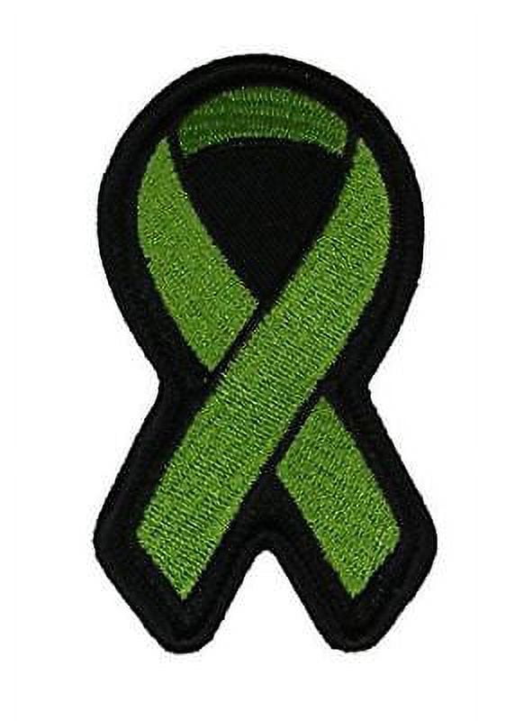 LIME GREEN RIBBON FOR LYMPHOMA AND BLOOD CANCERS AWARENESS PATCH