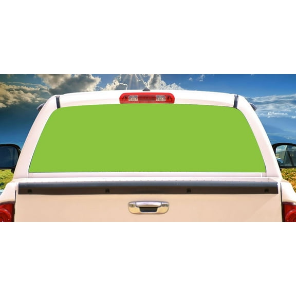LIME GREEN Rear Window Graphic truck view thru vinyl decal back