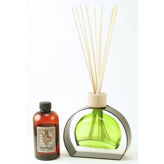 LIME GREEN6oz Figi Reed Diffuser With Stand - Courtneys Candles - CINNAMON