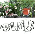 thumbnail image 1 of Limei 9.4" x 5.5" x 8.2" Hanging Planter, Rail Planter Baskets, Wire Flower Pot Holder Plants Hangers for Orchid, Deck, Patio Ledge, Balcony, 1 Pack, Black(XL), 1 of 7