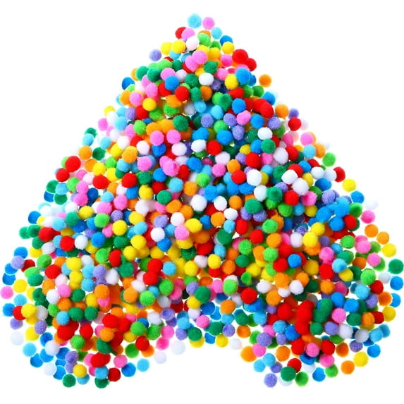 LIMEI Multicolor Craft Pom Poms, 2000 Pack