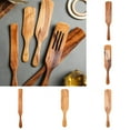 thumbnail image 1 of LIMEI Wooden Natural Teak Non-Scratch Cooking Utensil Set, 6 pcs, 1 of 7