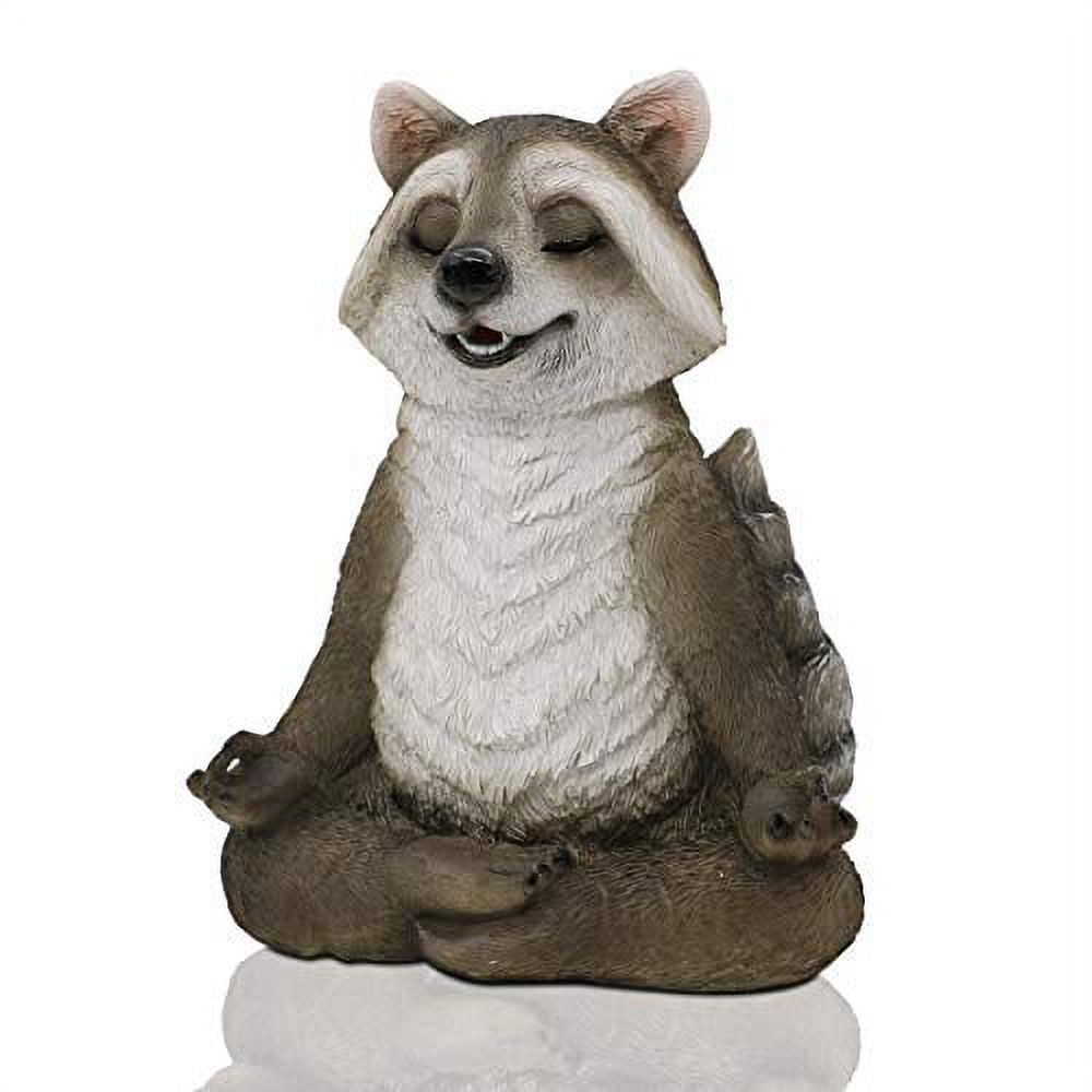 LIMEIDE Garden Statue Meditating Zen Yoga Raccoon - Walmart.com
