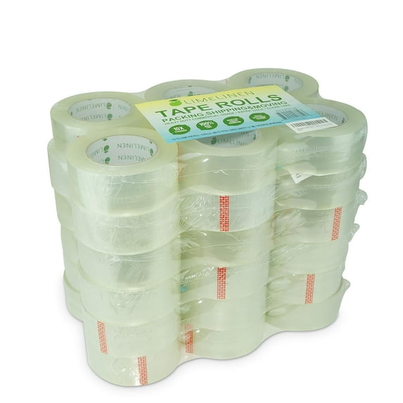 LIMELINEN Packing Tape for Moving, Packaging, Shipping - Clear - Heavy Duty Sealing Adhesive - 1.8 inch Wide, 2.7 mil Thick, 110 Yards x 36 Rolls (3,960 Total Yards)