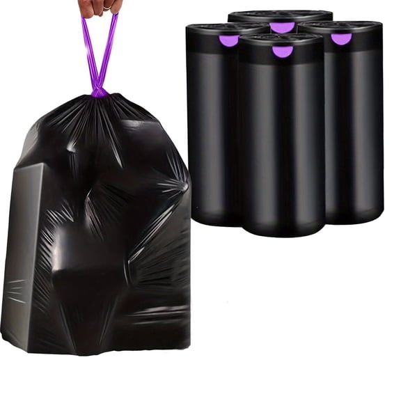 LIMICAR 12 Gallon Trash Bags - Garbage Bags Medium Tall Trash Can Liners for Kitchen Office Home  with 4 Roll 70 Count 55 Liter - Thick & Durable Trash Bag