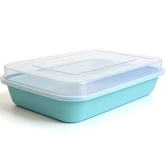 LIMICAR 9x13 Inch Nonstick Rectangular Baking Pan with Lid Covered Cake Pan for Brownies, Sheet Cakes, Lasagna Durable, Dishwasher Safe, Freezer Safe