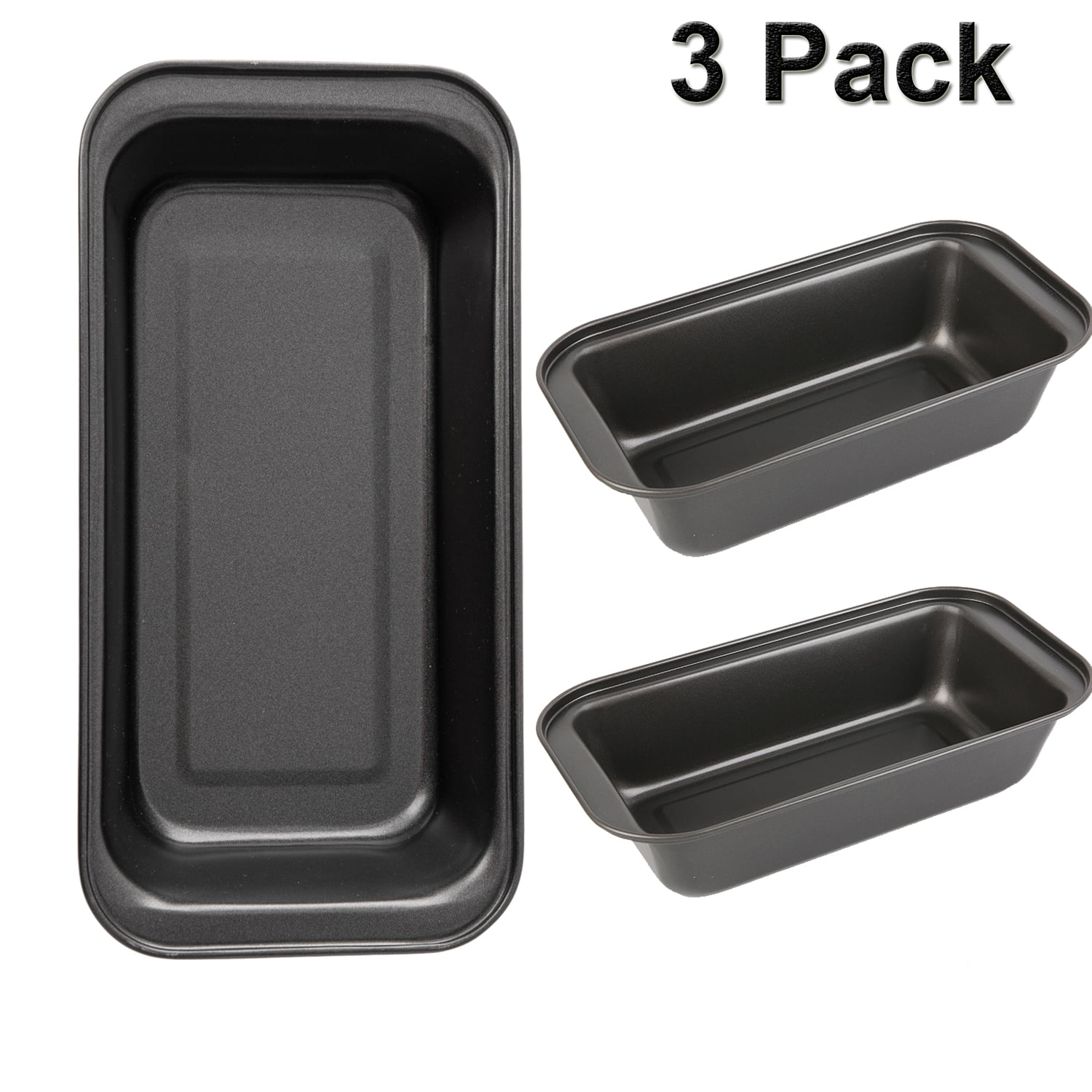 LIMICAR 3-Piece Nonstick Carbon Steel Loaf Pan Set, 9X5 Inch, Ideal for