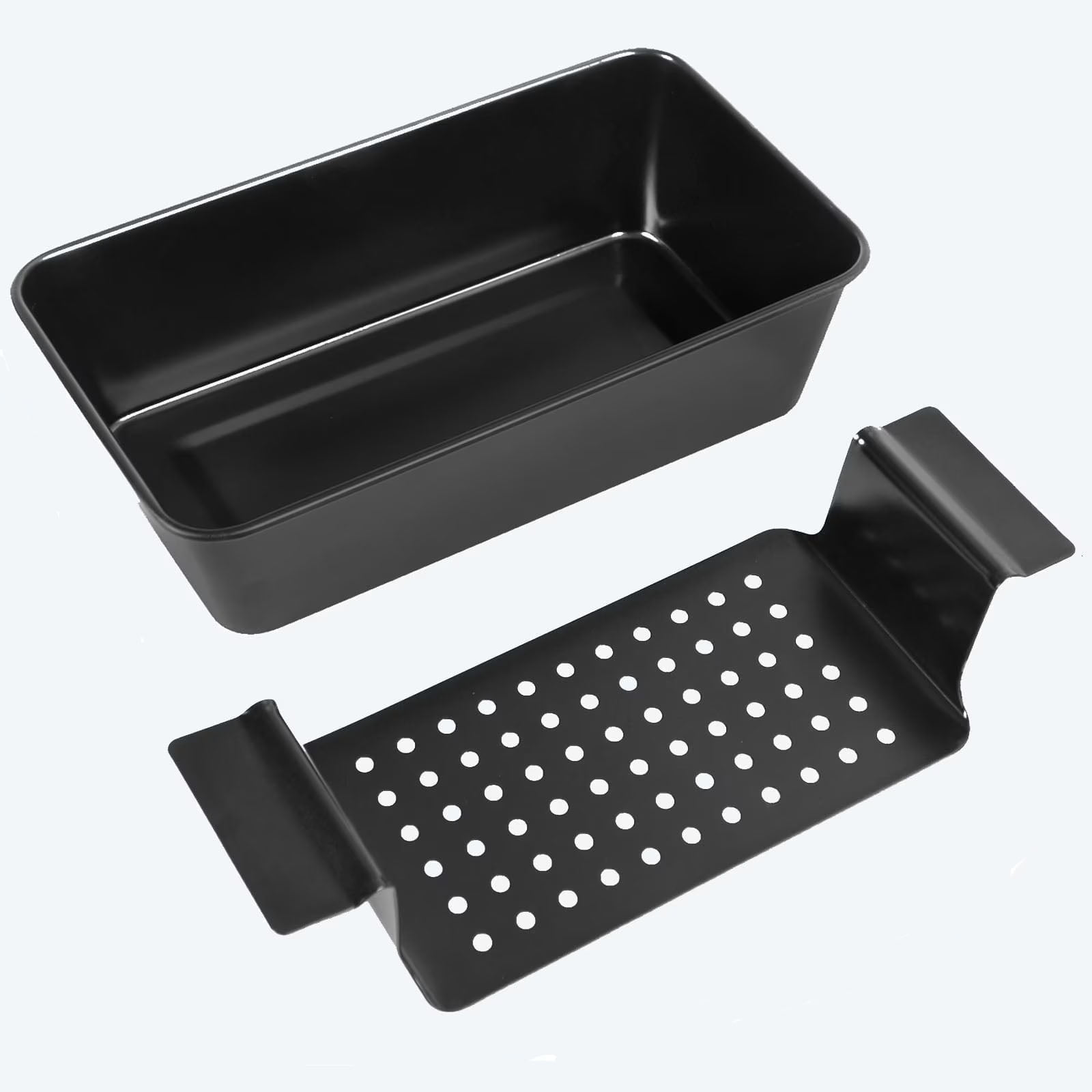 LIMICAR 9x5 Loaf Pan with Drain Tray,Nonstick Carbon Steel Meatloaf Pan for Baking, Heavy Heavy Duty Bread Pan for Homemade Meat Loaf & Cake, Dishwasher Safe