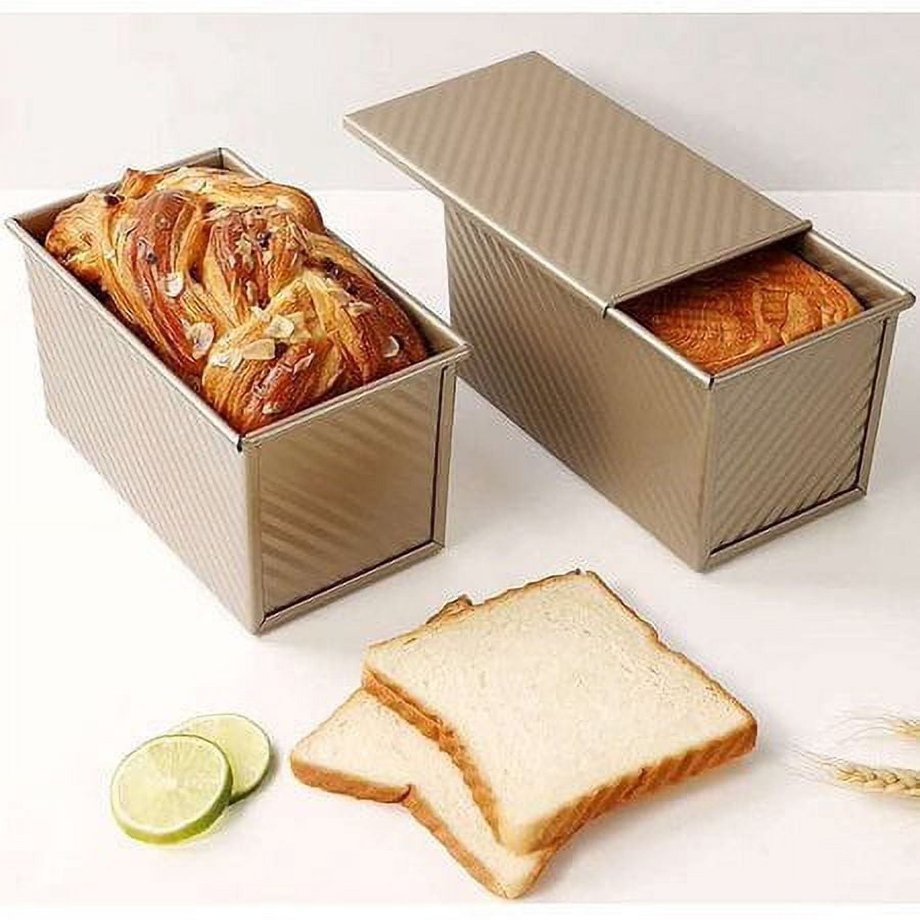 Pullman Loaf Pan With Cover/baking Mould Cake Toast Bread Mold/non-stick  Toast Box With Lid, 12 X 4 X 3 Inch