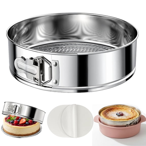 LIMICAR 10 Inch Springform Pan, Leakproof Nonstick Cheesecake Pan for Easy Release, 304 Stainless Steel Cake Pan with Removable Bottom