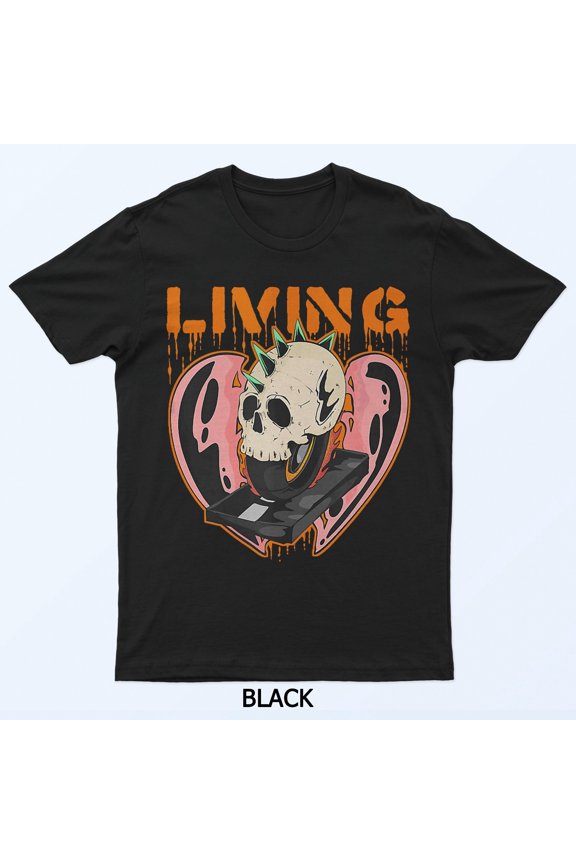 LIMING Horned Head Sear Roller Graphic Wear Vintage Shirt