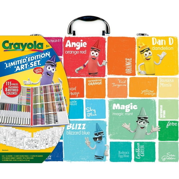 Crayola Limited Edition Coloring Set, 115 Pieces, Art Supplies, Gift for Kids Ages 5 & Up