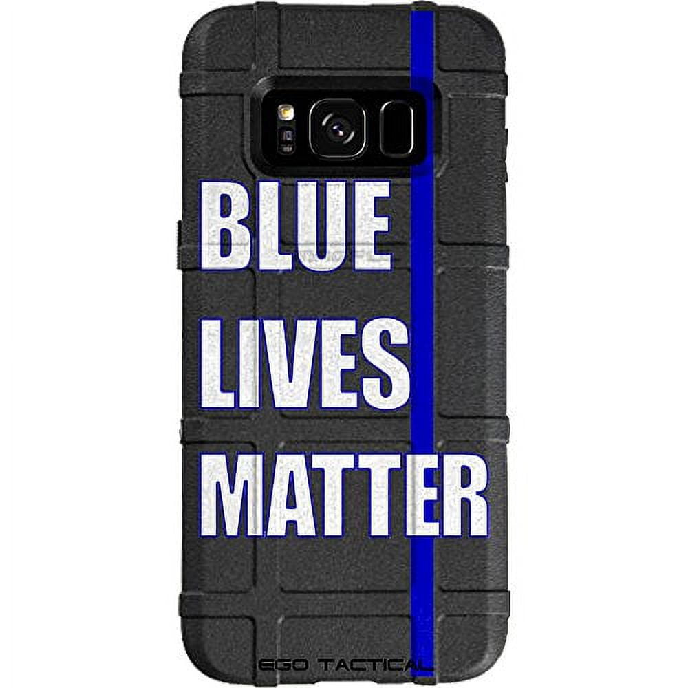 LIMITED EDITION Authentic Made in U.S.A. Magpul Industries Field Case for Samsung Galaxy S8 Not for Samsung S8 Active OR S8 PLUS Blue Lives Matter Thin Blue Line Police Walmart