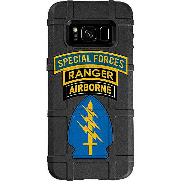 LIMITED EDITION - Authentic Made in U.S.A. Magpul Industries Field Case for  Samsung Galaxy S8 (Not for Samsung S8 Active OR S8 PLUS) Special Forces,  Ranger, Airborne. Triple Canopy Patch (Black) -