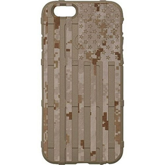 LIMITED EDITION - Authentic Made in U.S.A. Magpul Industries Field Case for Apple iPhone 6 / 6S (4.7") US Flag Desert Digital Camouflage, Over FDE