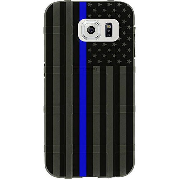 LIMITED EDITION - Authentic Made in U.S.A. Magpul Industries Field Case for Samsung Galaxy S6 (OD Green Subdued US Flag, Thin Blue Line)