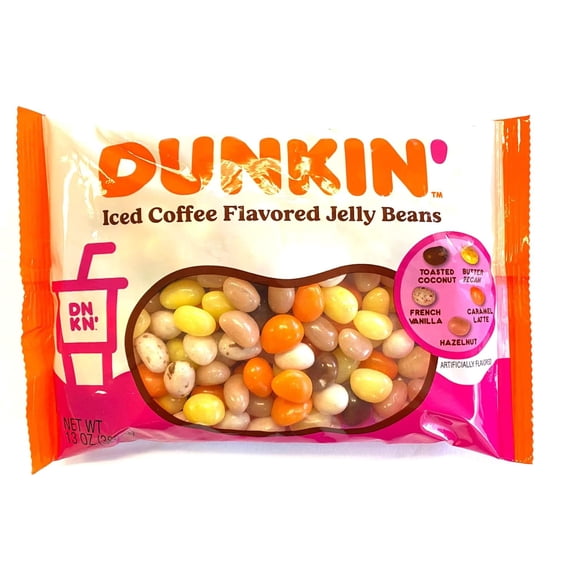 LIMITED EDITION Dunkin' Iced Coffee Flavored Jelly Beans, 1 Bag, 13 Oz