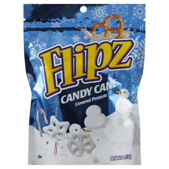 LIMITED EDITION! Flipz Candy Cane Covered Pretzels 7.5 Oz. (Pack of 1)