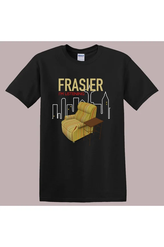 LIMITED EDITION Frasier Seattle TV Show Men's Black T-Shirt Size S-5XL