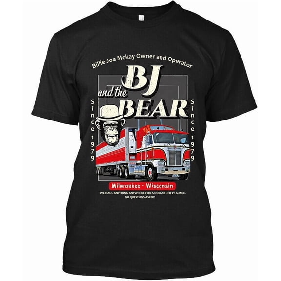 LIMITED EDITION New! Popular B. J. and the Bear American Action Comedy Series Logo T-Shirt S-4XL