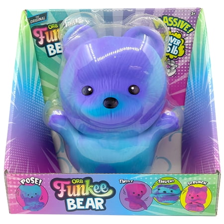 LIMITED EDITION ORB Funkee Animalz Bear JUMBO (Blue/Purple) - Over 4.5 lbs - HUGE, Funny, Squishy, Stretchy!