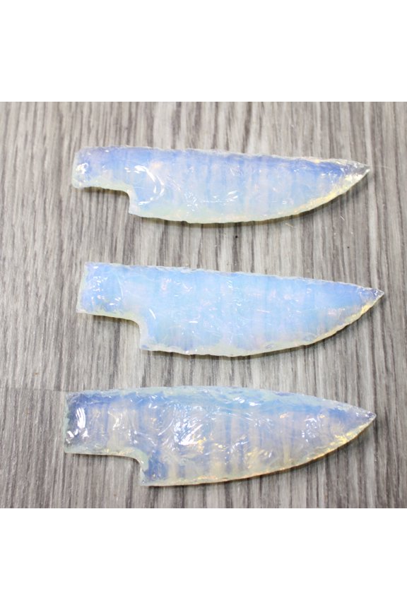 3 Small Opalite Ornamental Knife Blades  #5757    Mountain Man Knife