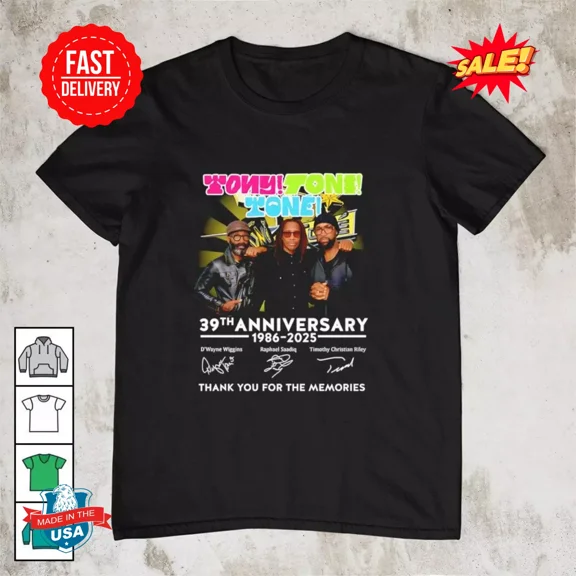 LIMITED EDITION Tony Toni Toné 39th anniversary 1986-2025 thank you for the memories T Shirt