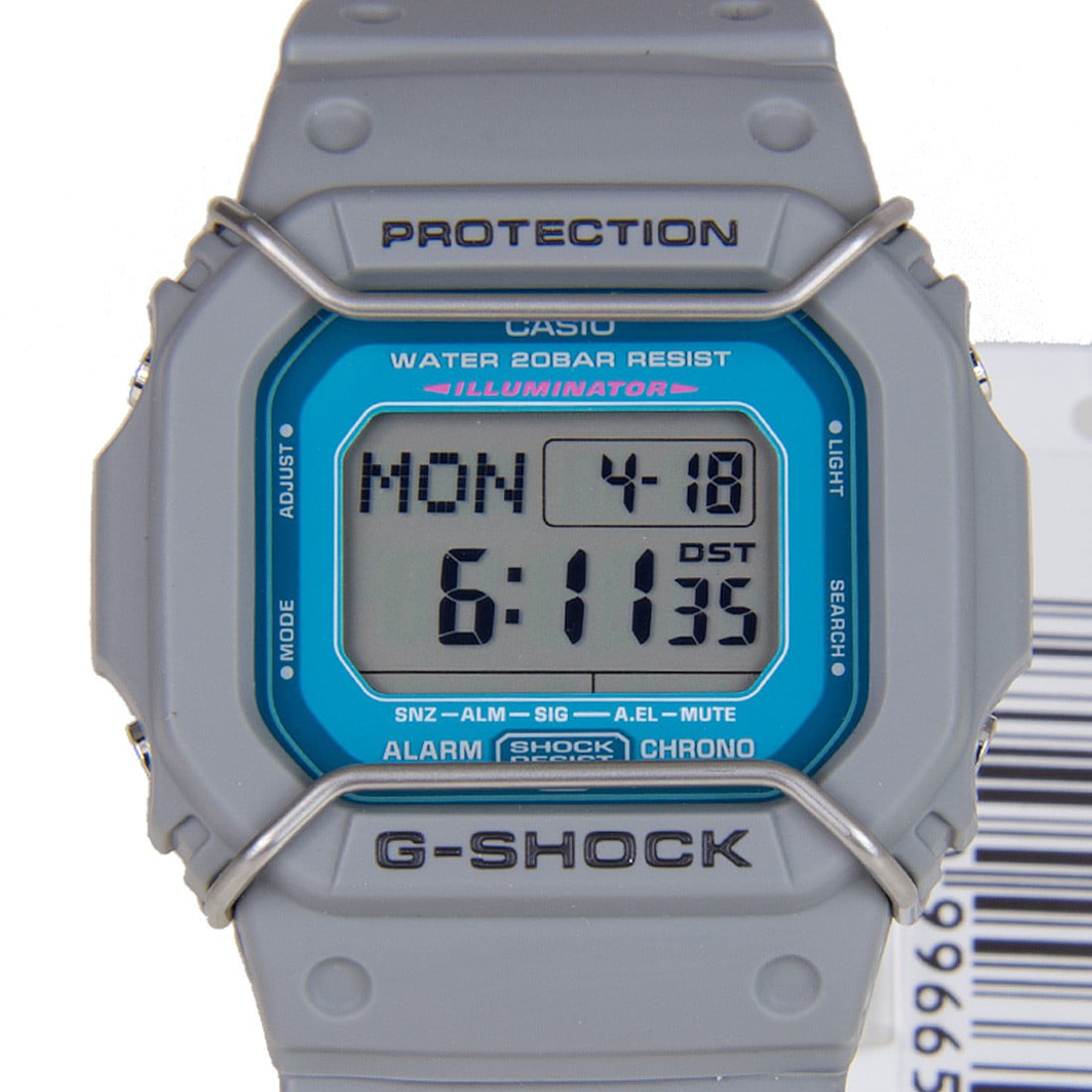 LIMITED EDITION VINTAGE GREY TURQUOISE G-SHOCK MENS WRISTWATCH DW-D5600P-8  DISCONTINUED MODEL