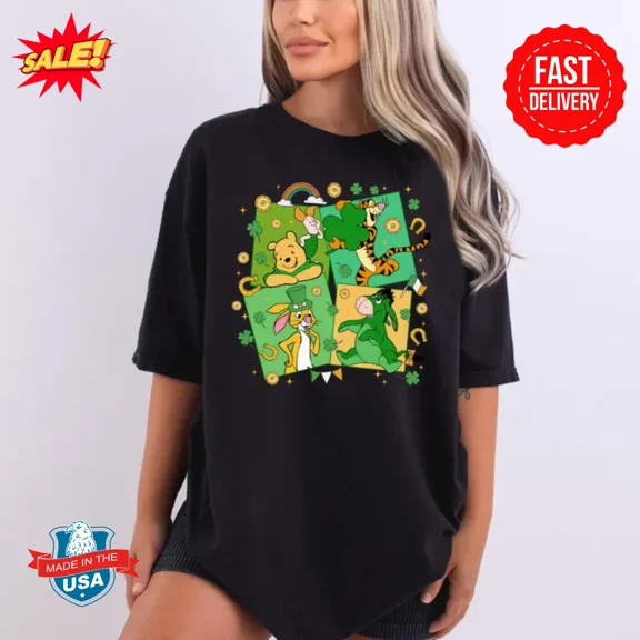LIMITED EDITION Winnie The Pooh St Patrick's Day Shirt S-5XL